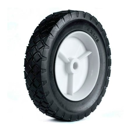 Martin Wheel Martin Wheel Light Duty Plastic Wheel 875P-OF - 8 x 1.75 - 1-3/8" Offset Hub 1/2" Bore Diamond Tread 875P-OF